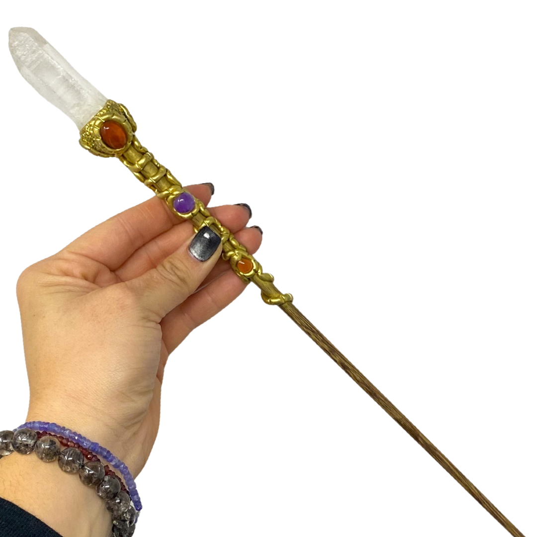 Clear Quartz Power Magical Wand- 1pc