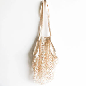 Reusable Organic Cotton Mesh Bag (Long Handle)