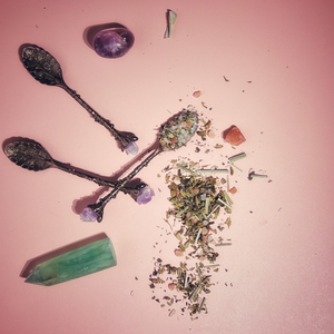 Amethyst Crystal Witchy Herb Spell Apothecary Spoon