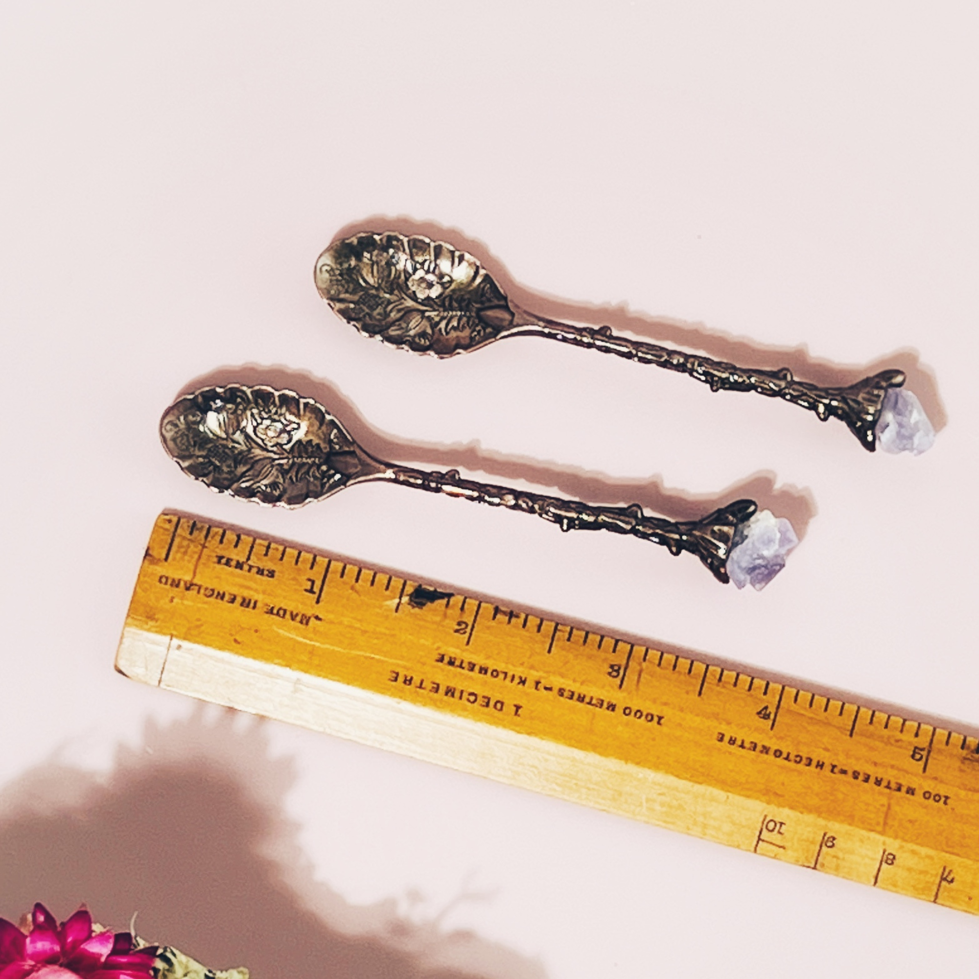 Amethyst Crystal Witchy Herb Spell Apothecary Spoon