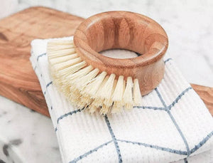 Bamboo Dish Brush - Sisal  Bristles Ring brush