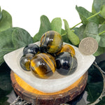 Load image into Gallery viewer, Yellow &amp; Blue Tiger Eye Mini Spheres
