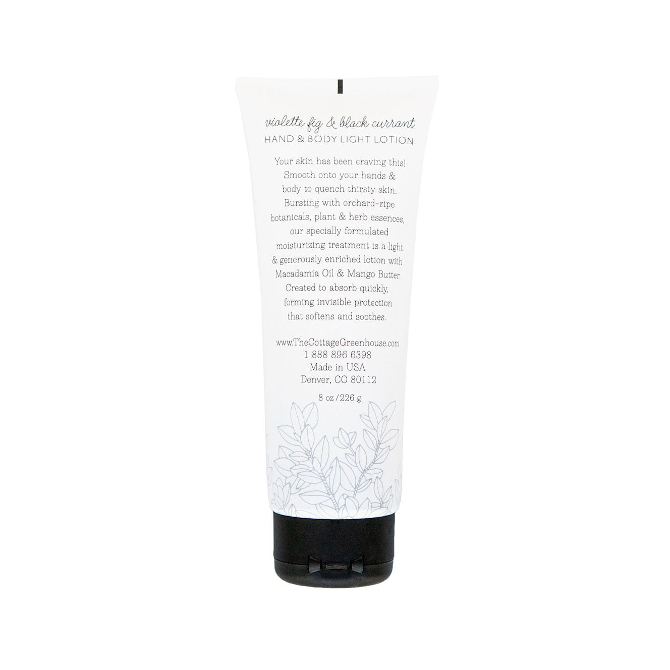 The Cottage Greenhouse Violette Fig + Black Currant Hand & Body Light Lotion