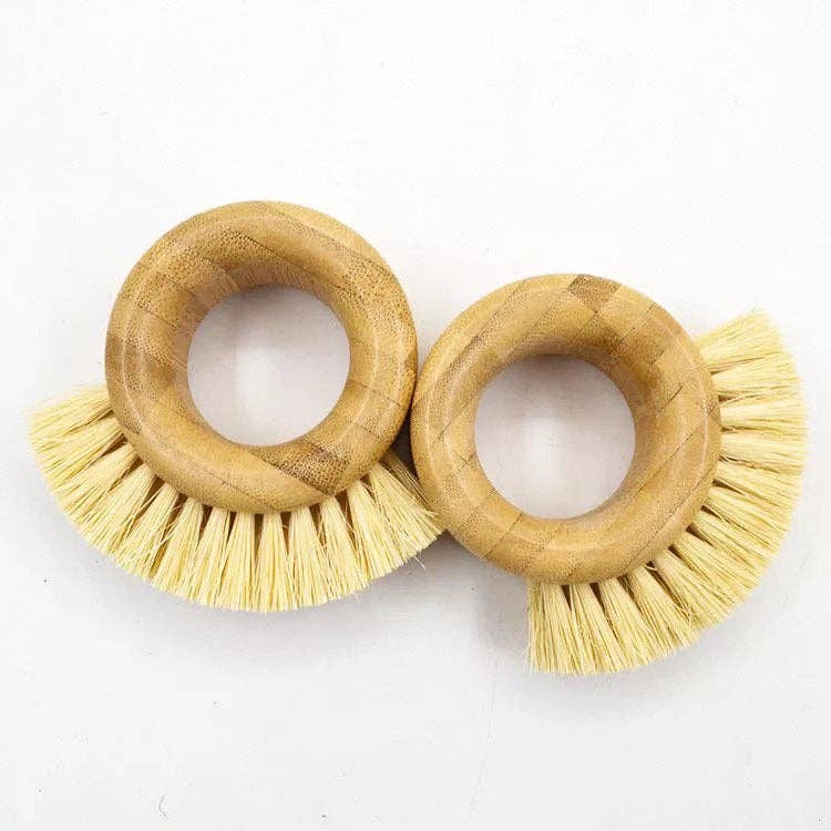 Bamboo Dish Brush - Sisal  Bristles Ring brush